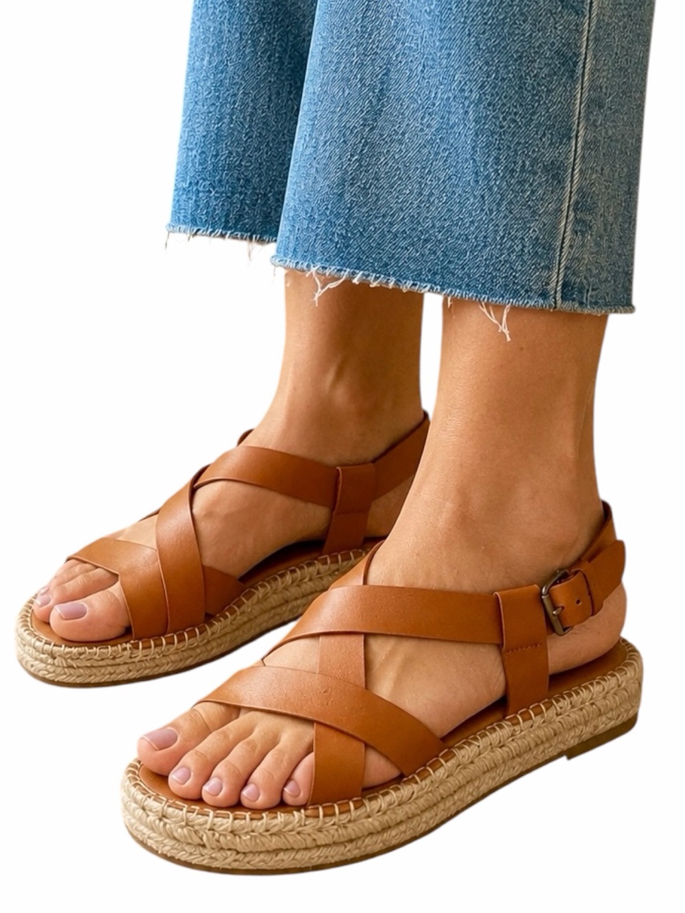 Madewell Malia Leather Espadrille Platform Sandals 9.5
